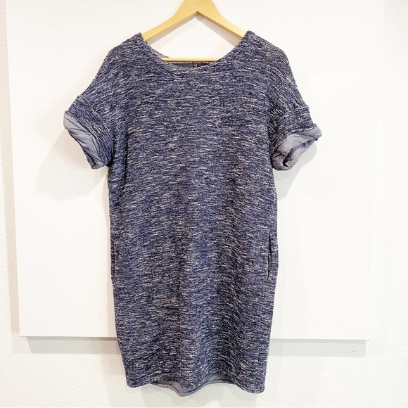 Vince Dresses & Skirts - Vince Blue Gray Marled Tee Shirt Dress M